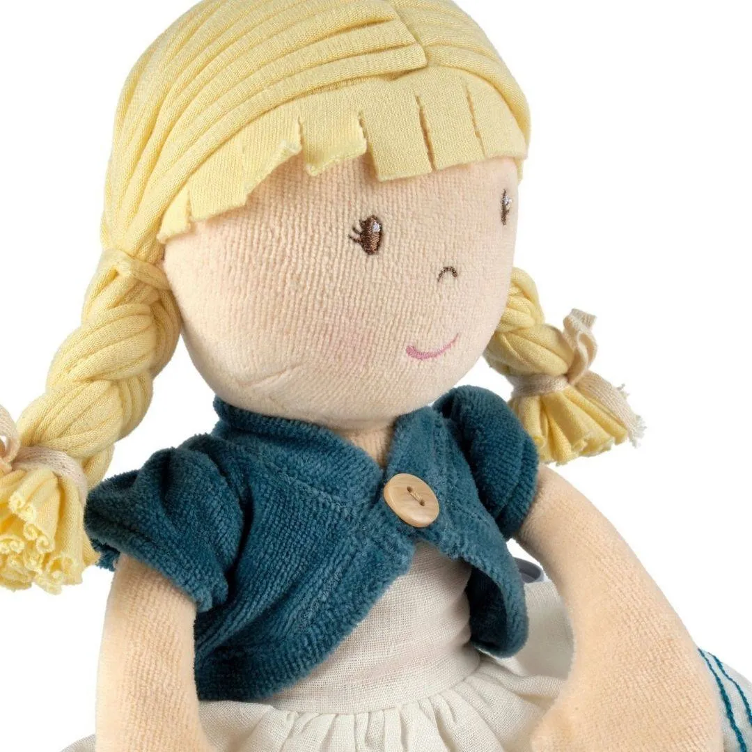 Lily - Organic Doll With Blonde Hair Young imaginations Sensory fun for little hands