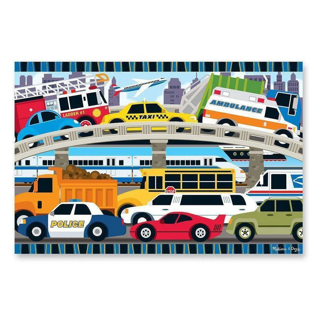 Skill-building tools Traffic Jam Floor Puzzle 2'X3' (24 Pc)