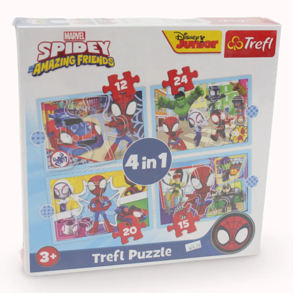 Trefl 4In1 Spidey And His Amazing Friends Puzzle Discover & grow