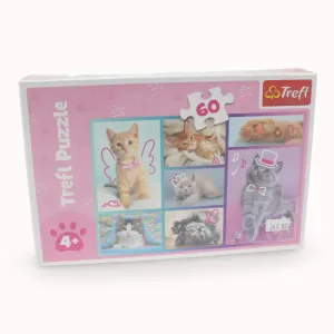Inspiring creativity Trefl Cute Cats Puzzle - 60 Pcs