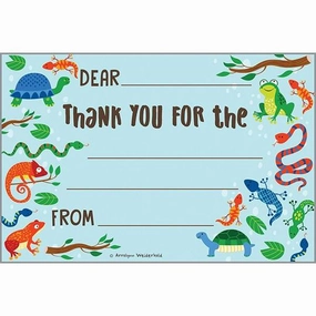 Smart & fun Curious minds Turtles And Lizards Thank You Postcards