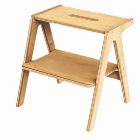 Young imaginations Two-Step Wooden Step Stool - Natural