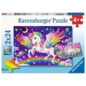 Unicorn And Pegasus 2 X 24Pc Playroom learning Exploration gear