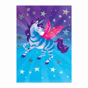 Holistic Unicorn Foil Birthday Card