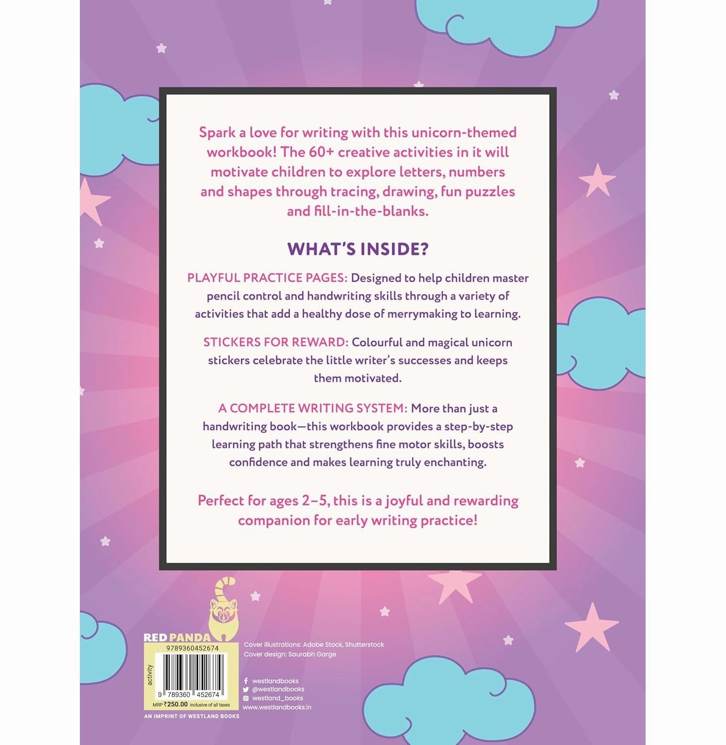 Unicorn Writing Magic: The Ultimate Writing Practice Workbook! Creative kids Preschool minds
