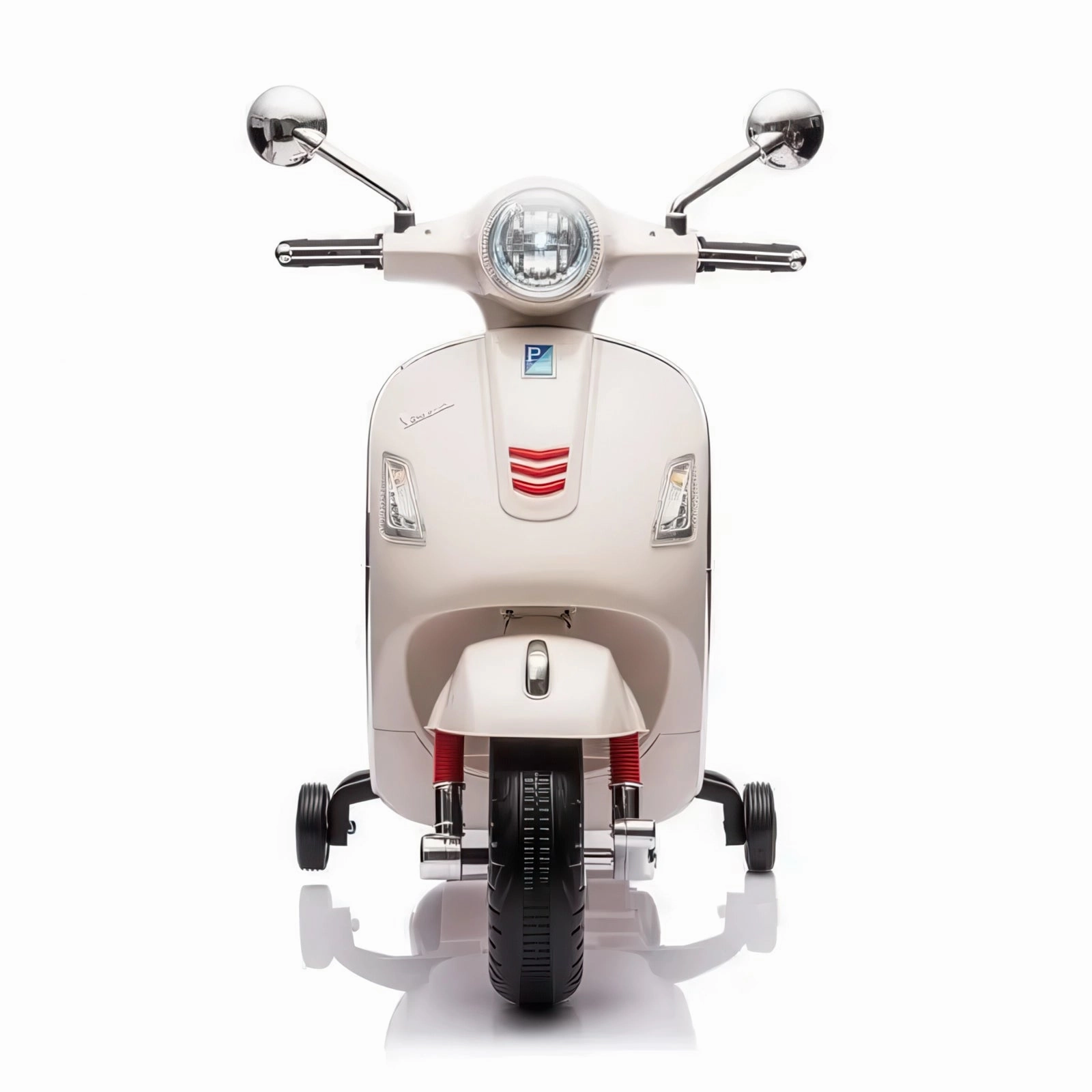 Vespa Gts Super Electric 12V Motorbike Ride-On - White Little builders