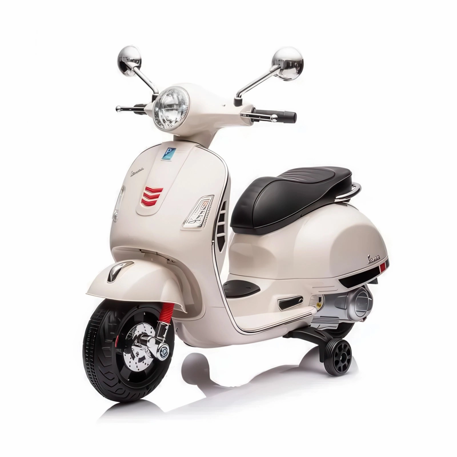 Vespa Gts Super Electric 12V Motorbike Ride-On - White Joyful learning Little learners