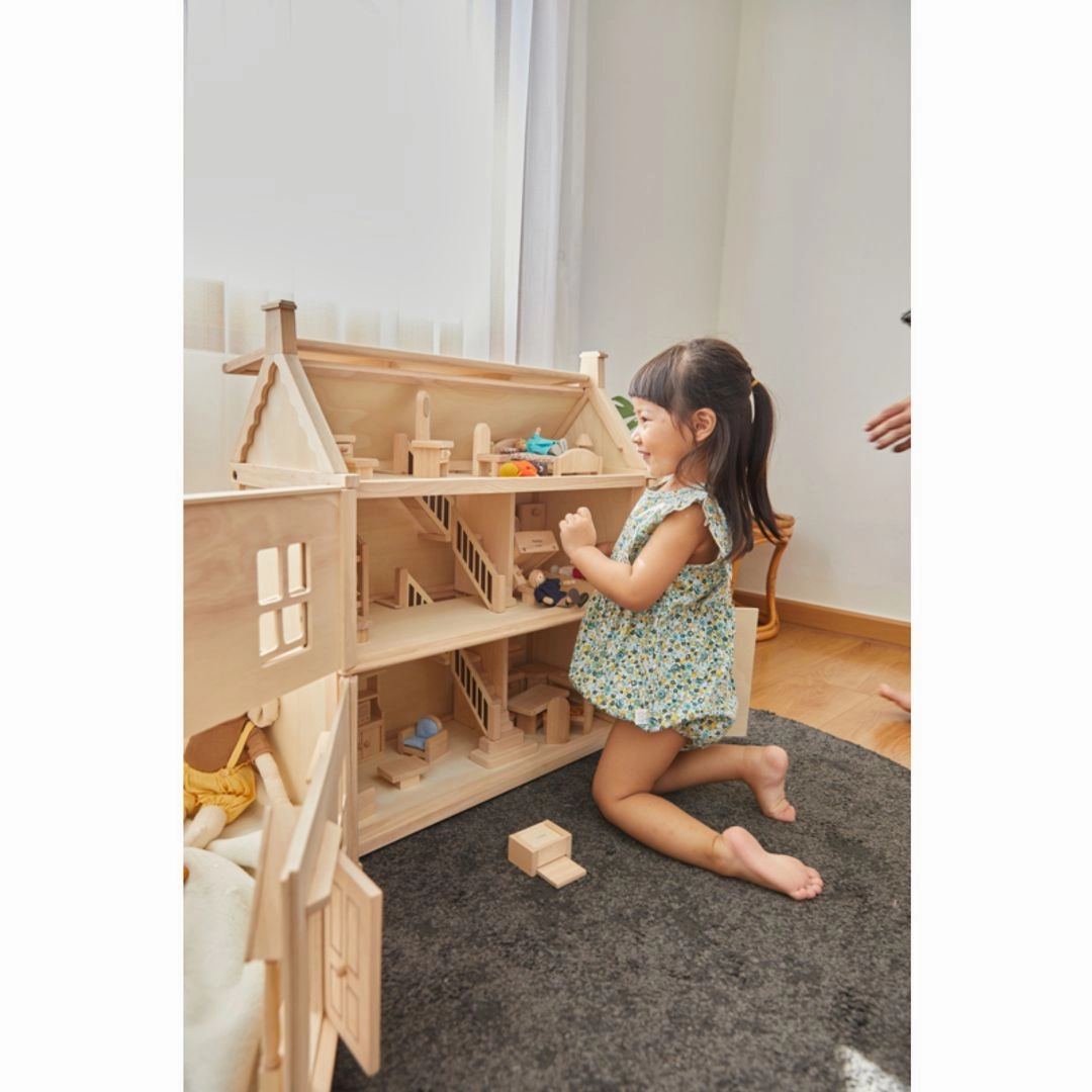 Play-based education Victorian Wooden Dollhouse