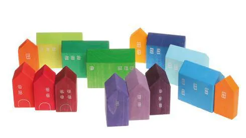 Village Building Blocks Set Little hands