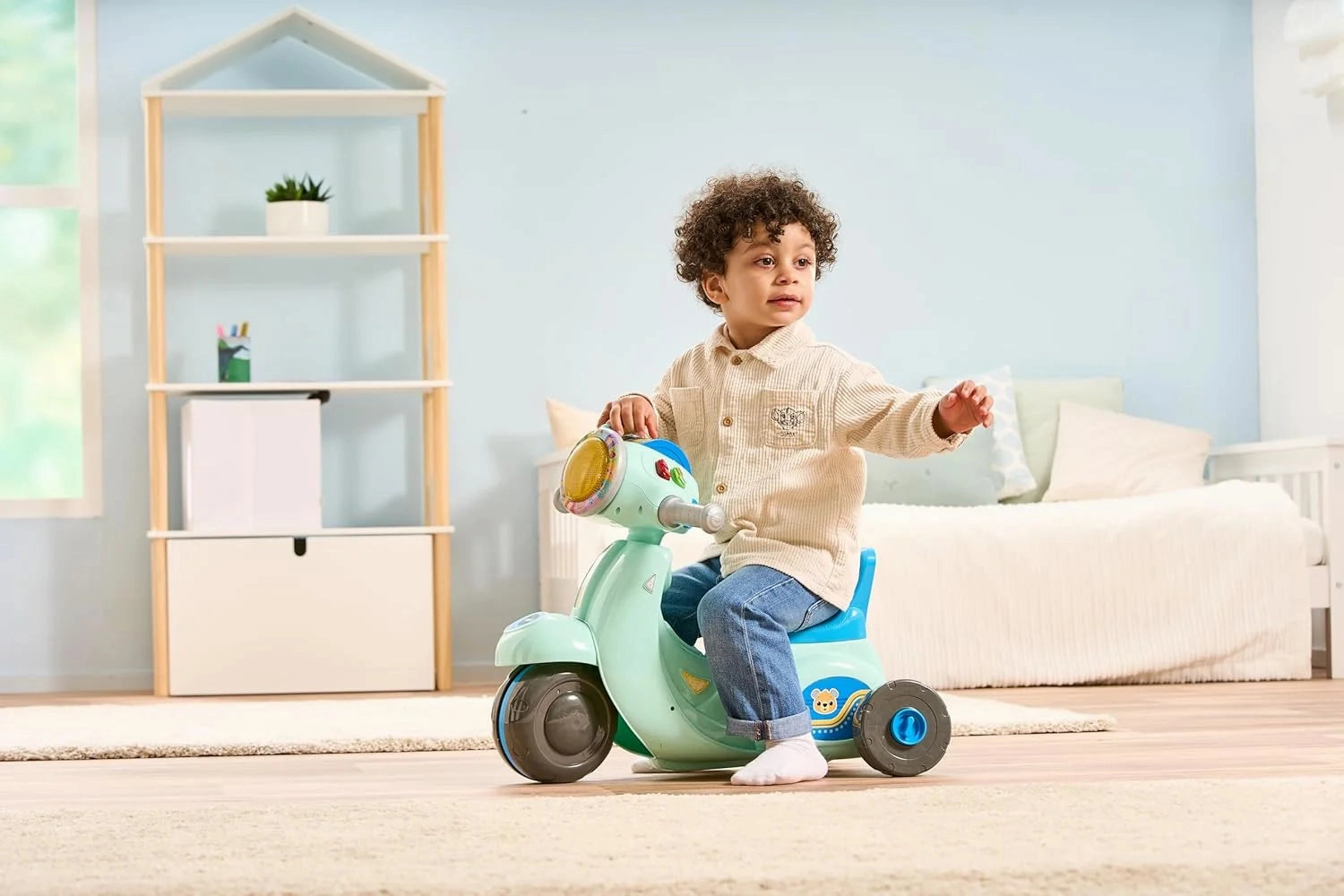 Playroom adventures begin here Early discovery Vtech Baby 2-In-1 Ride & Balance Scooter, Blue