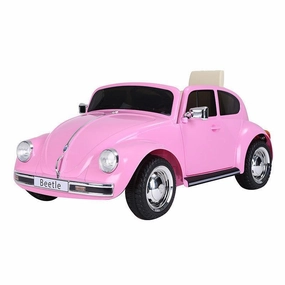Creative time for curious minds Vw Beetle 12V Battery Ride-On Car With Remote Control - Colour Pink