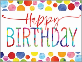 Watercolor Birthday Dots Card Smart little ones Kids essentials