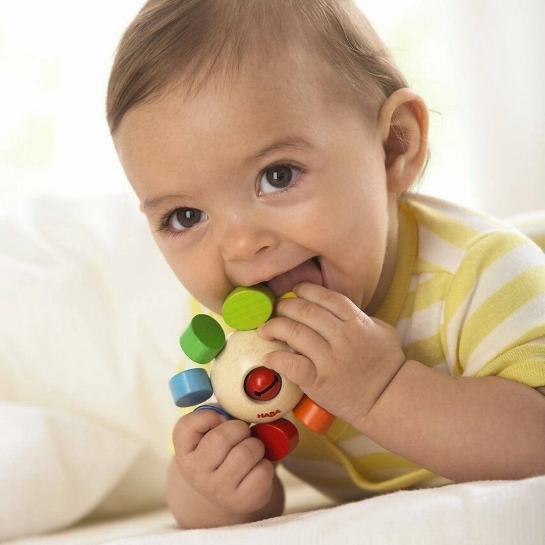 Exploration gear Fun for curious minds Whirlygig Wooden Baby Rattle