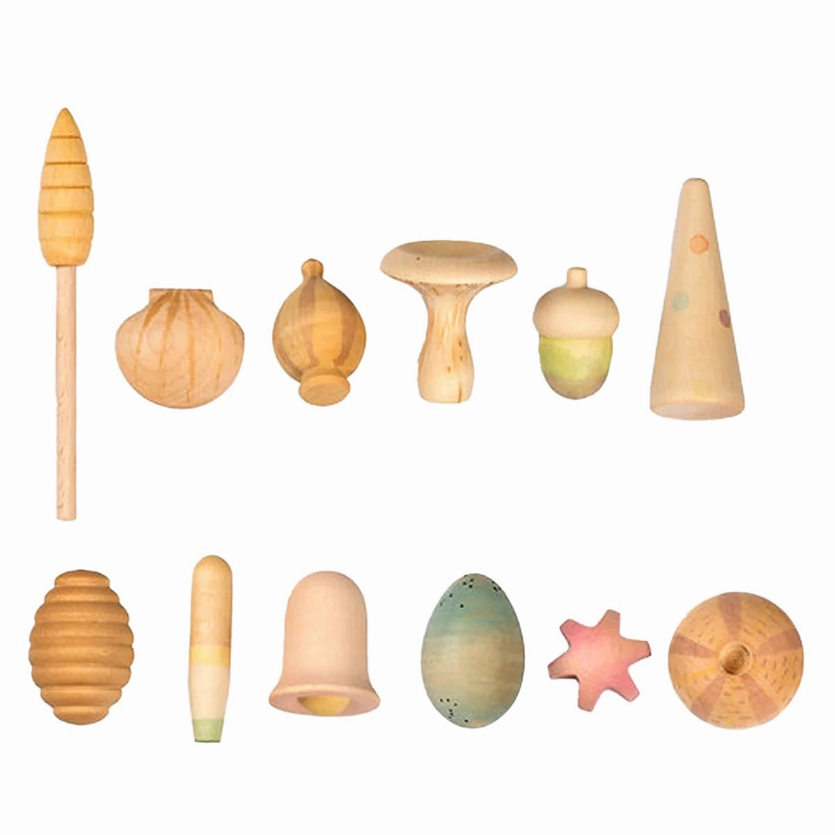 Wonders: A Collection Of 12 Wooden Plant-Inspired Play Pieces Tools for tiny thinkers Young explorers