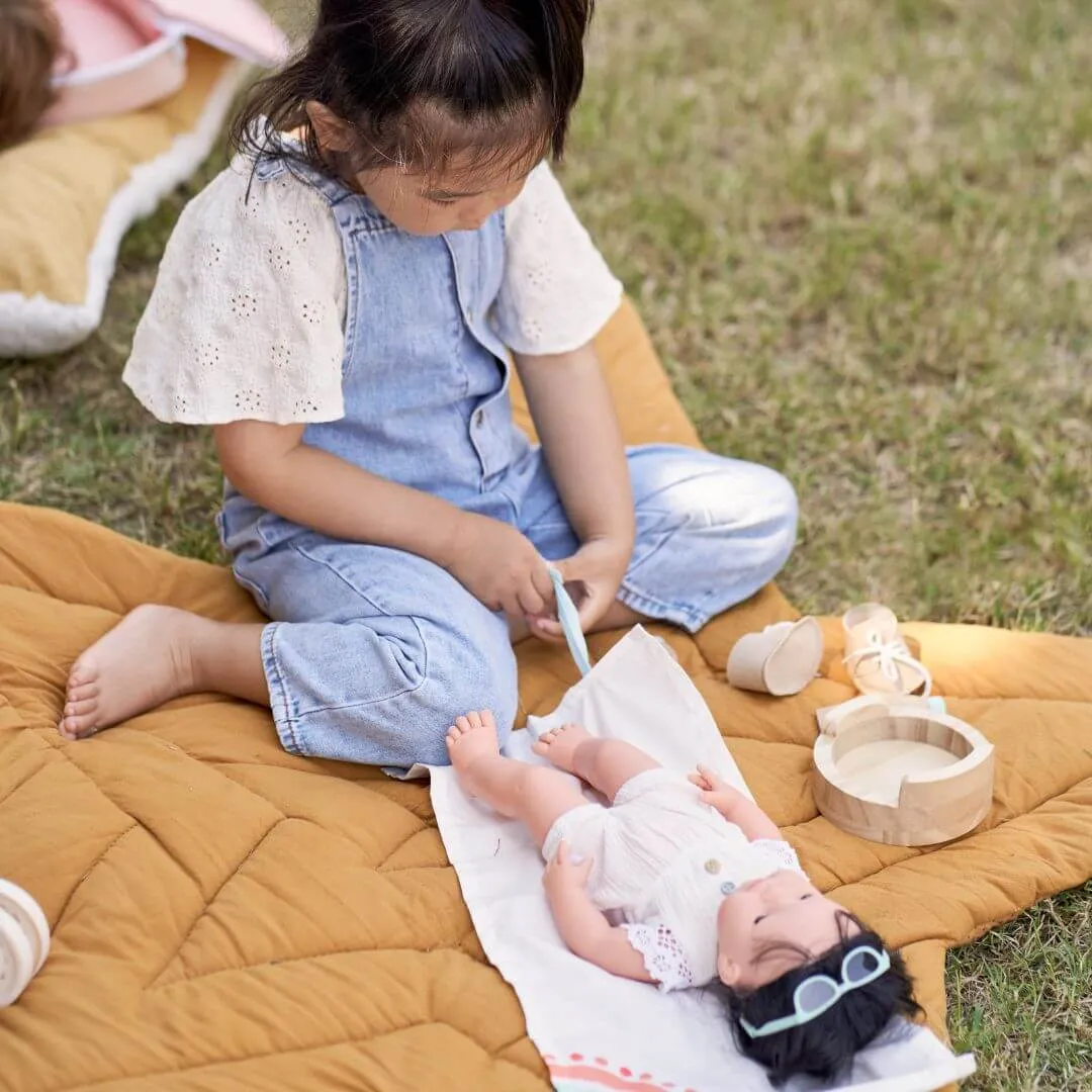 Hands-on discovery Active learners Wooden Doll Care Set