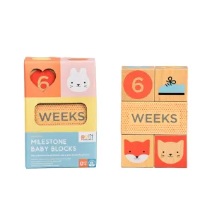 Wooden Milestone Baby Blocks Creative kids