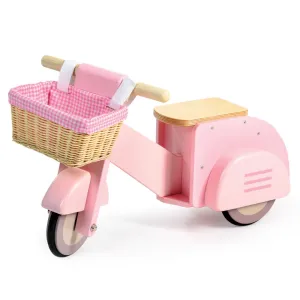Wooden Ride-On Scooter With Basket Learning through play