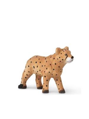 Wooden Safari Animal - Hand Carved - Cheetah Curiosity starters Preschool minds