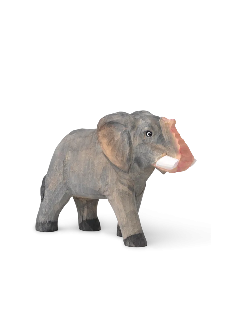 Early learning Wooden Safari Animal - Hand Carved - Elephant