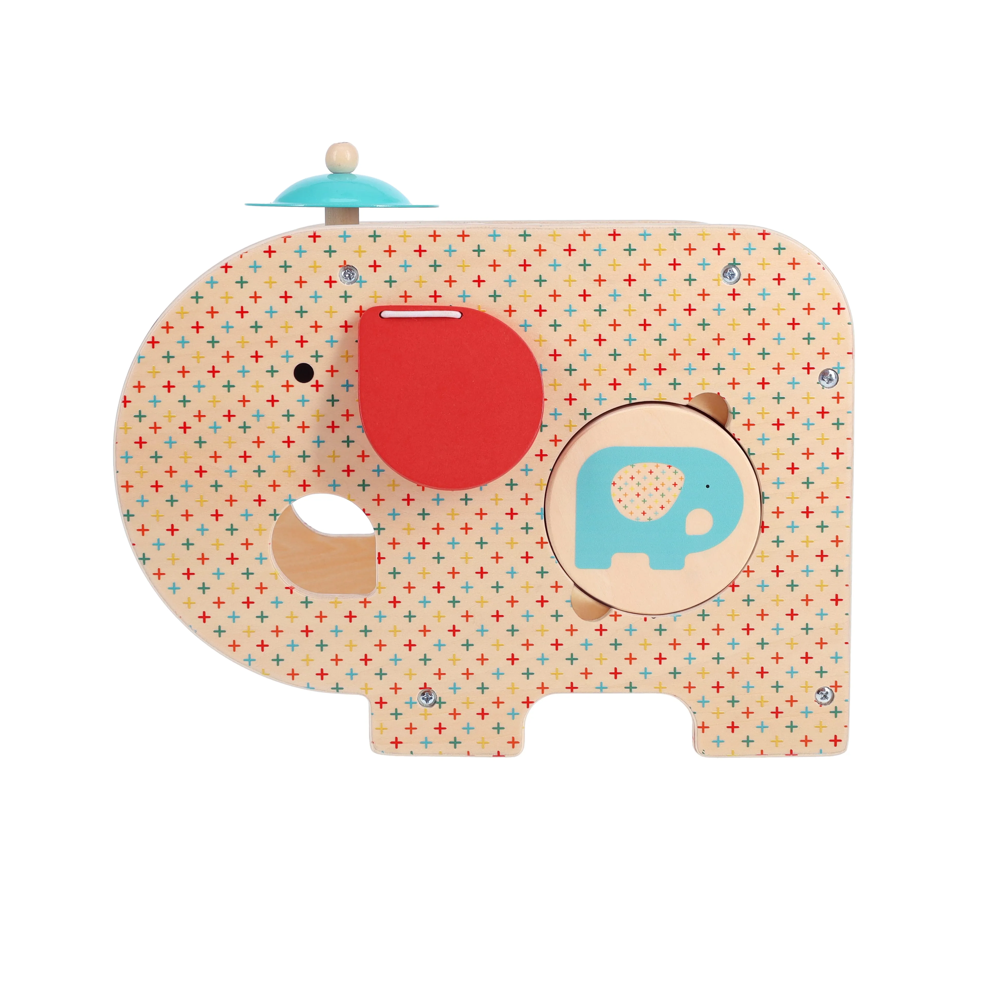 Wooden Toy - 5-In-1 Elephant Music Growth tools
