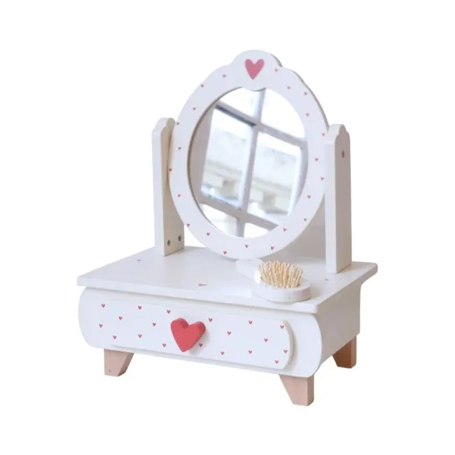 Tiny thinkers Wooden Toy - Mini Dressing Table - Terracotta Hearts