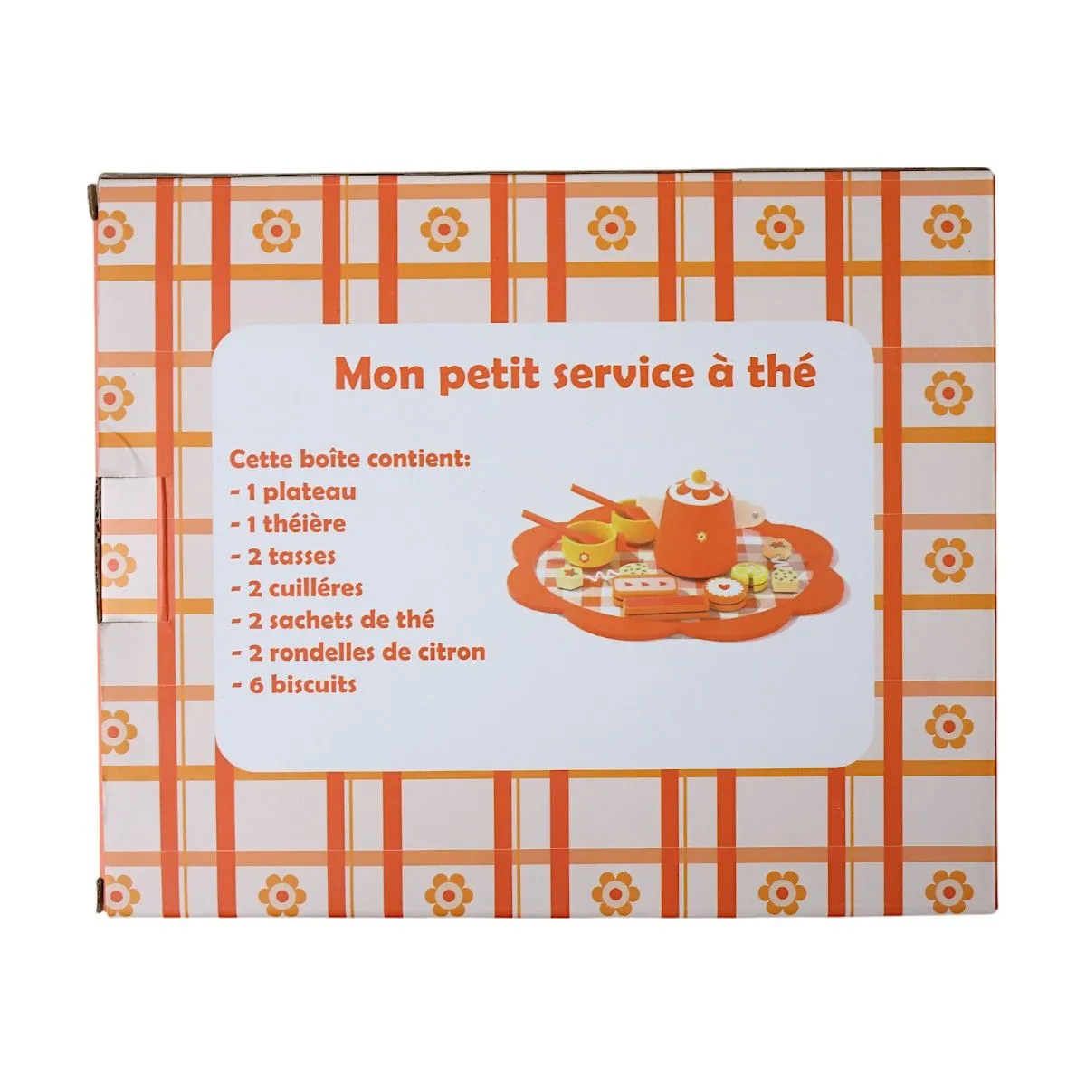 Smart & fun Preschool minds Wooden Toy - Retro Flower Tea Set