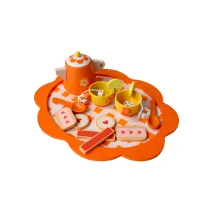 Wooden Toy - Retro Flower Tea Set Tools for tiny thinkers Enrichment activities