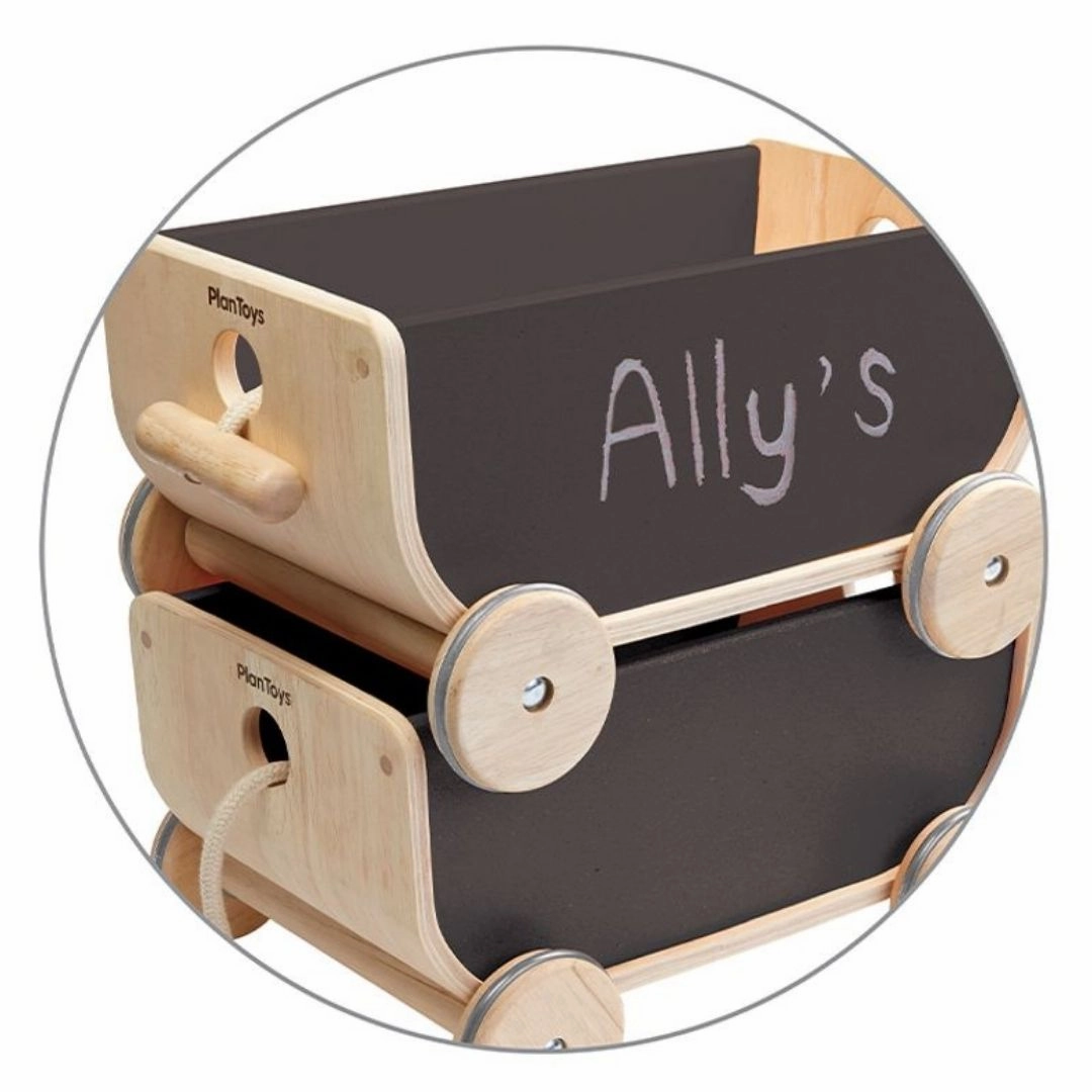 Wooden Chalkboard Wagon Curious minds Thoughtful learning