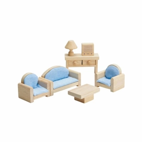 Wooden Dollhouse Furniture - Classic Living Room Child development Little learners