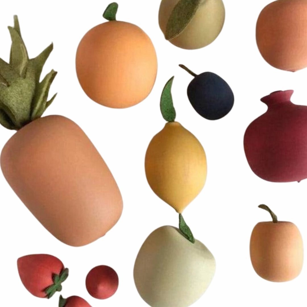 Fun that fuels growth Happy hands Wooden Fruit Set