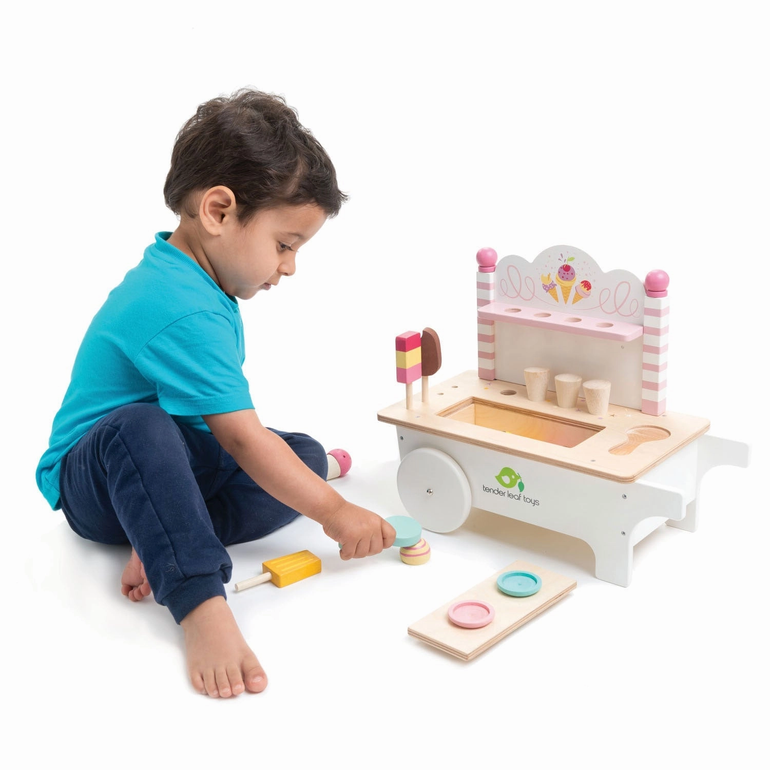 Thoughtful learning Wooden Ice Cream Cart Play Set