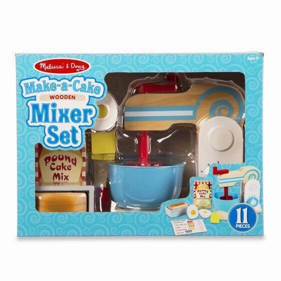 Nurturing minds Young explorers Wooden Make-A-Cake Mixer Set