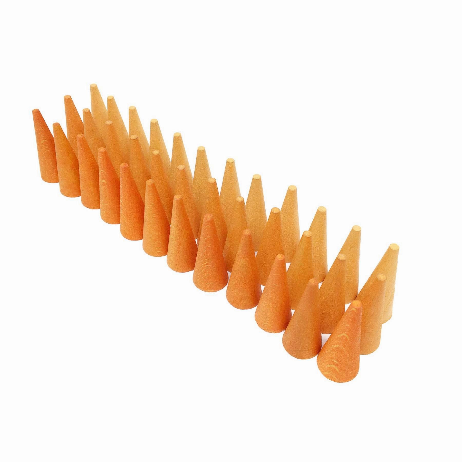 Little adventures Wooden Mandala Set - Orange Cones