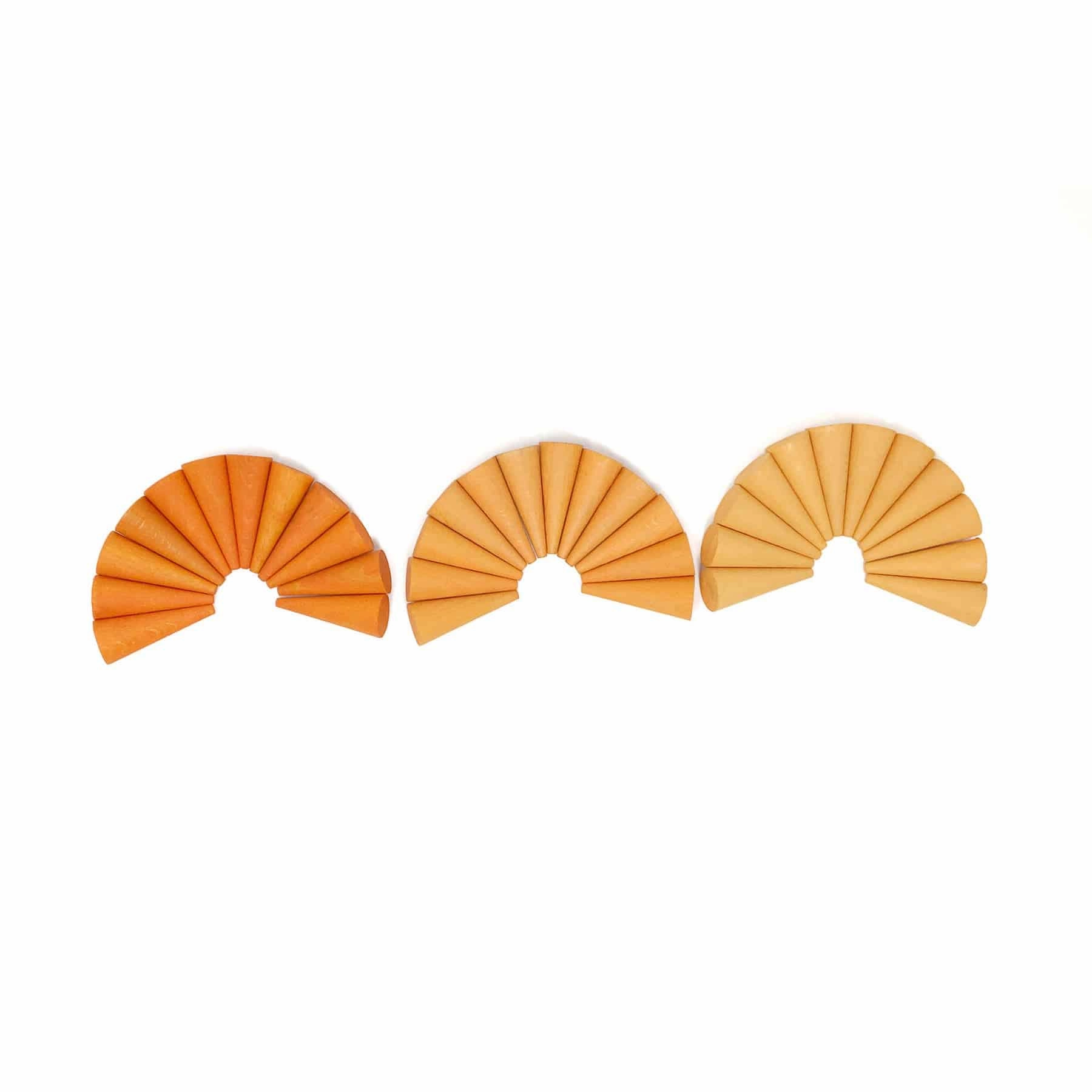 Wooden Mandala Set - Orange Cones Discover & grow
