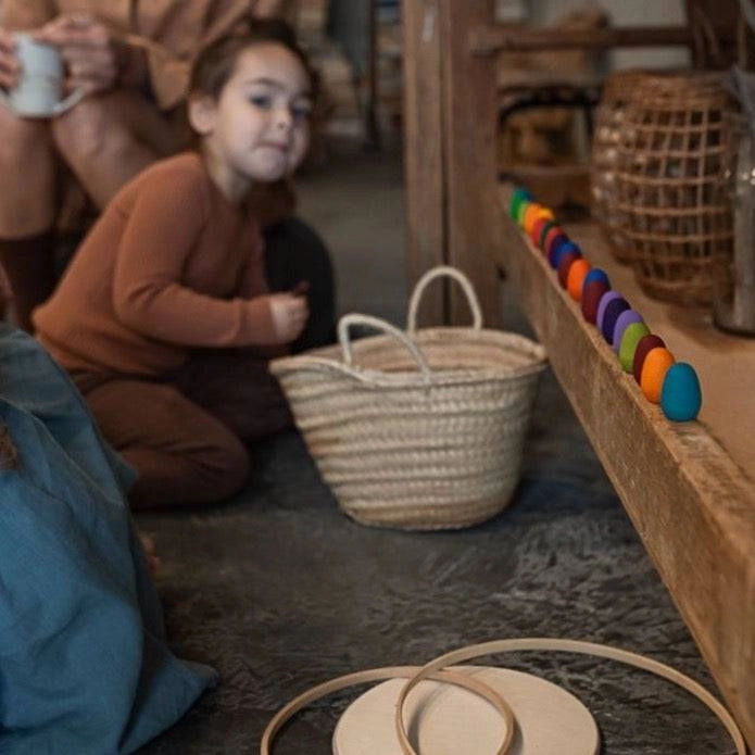 Happy hands Learning through play Wooden Mandala Set - Rainbow Eggs