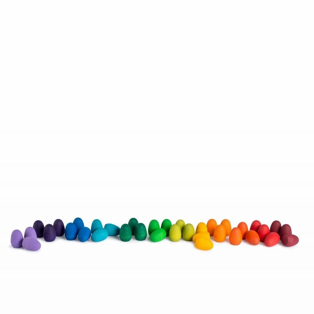 Learning through play Wooden Mandala Set - Rainbow Eggs