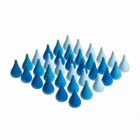 Wooden Mandala Set, Blue Raindrops Tiny thinkers