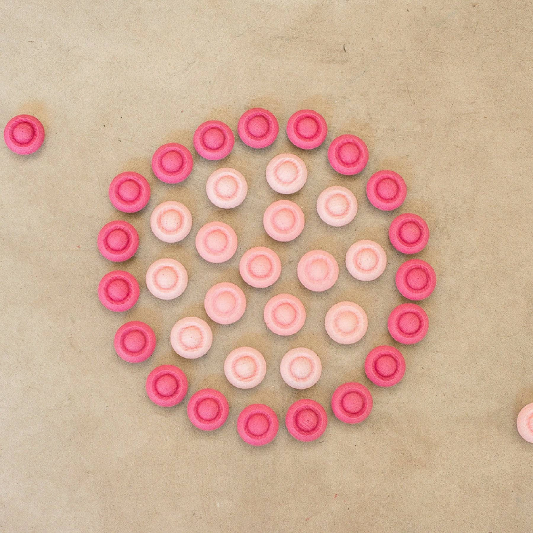 Young explorers Wooden Mandala Set, Pink Flowers