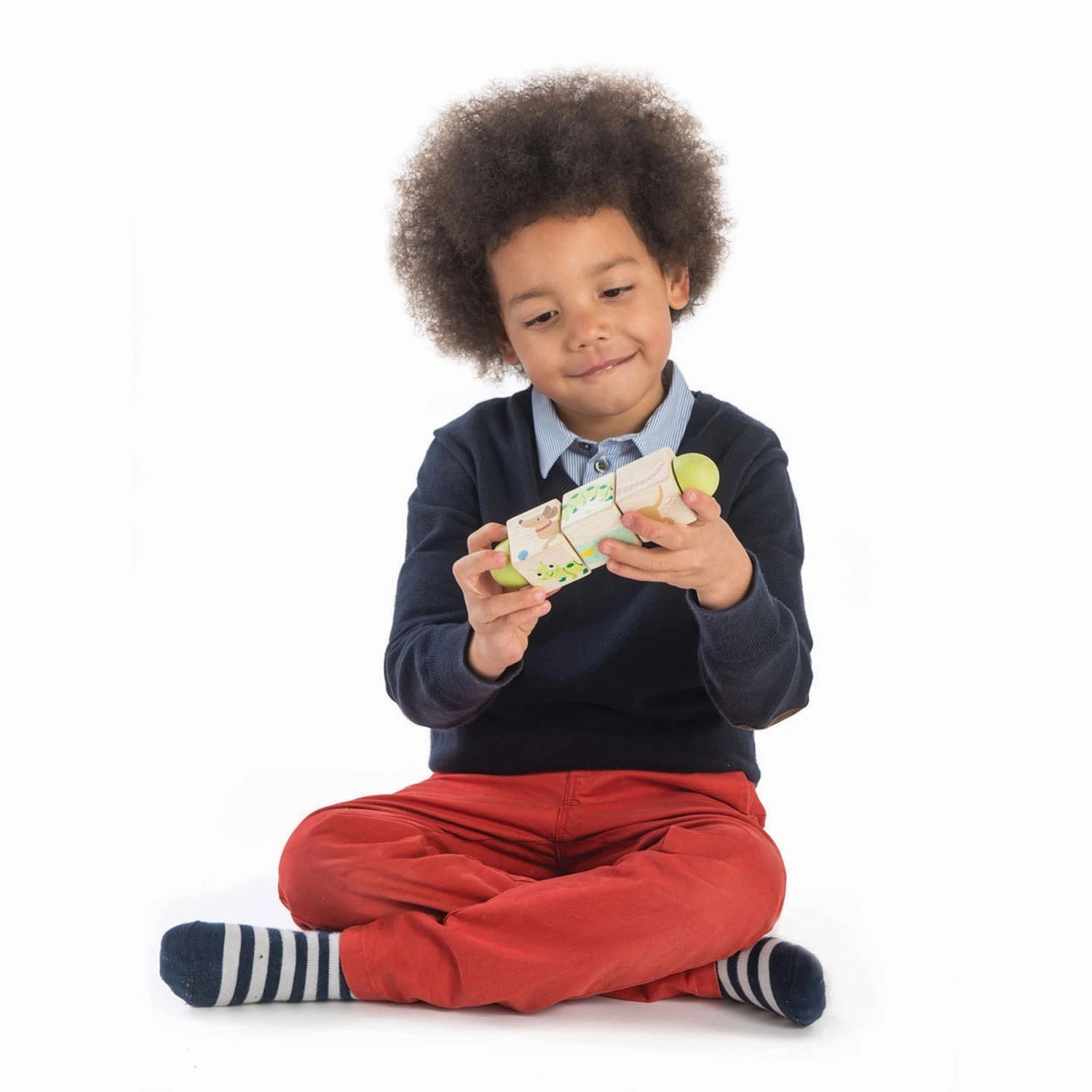 Wooden Mix And Match Twisting Puzzle Little learners Discover & grow