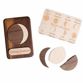 Wooden Moon Phases Puzzle Little adventures Growth tools