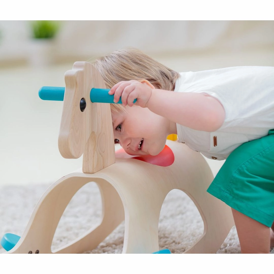 Learning fun Wooden Palomino Rocking Horse