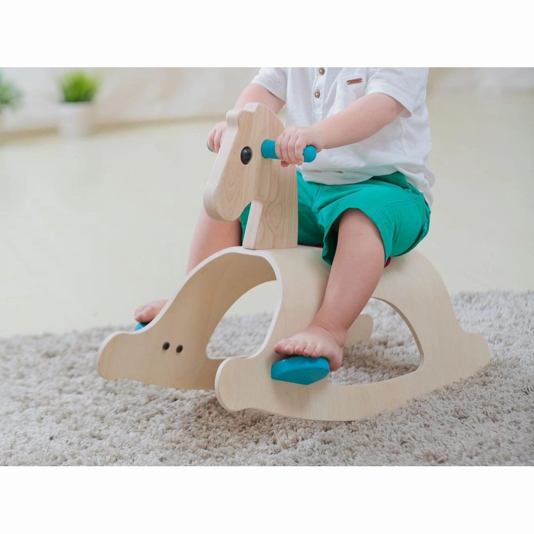 Little builders Wooden Palomino Rocking Horse