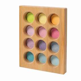 Wooden Pastel Sorting Board Happy hands