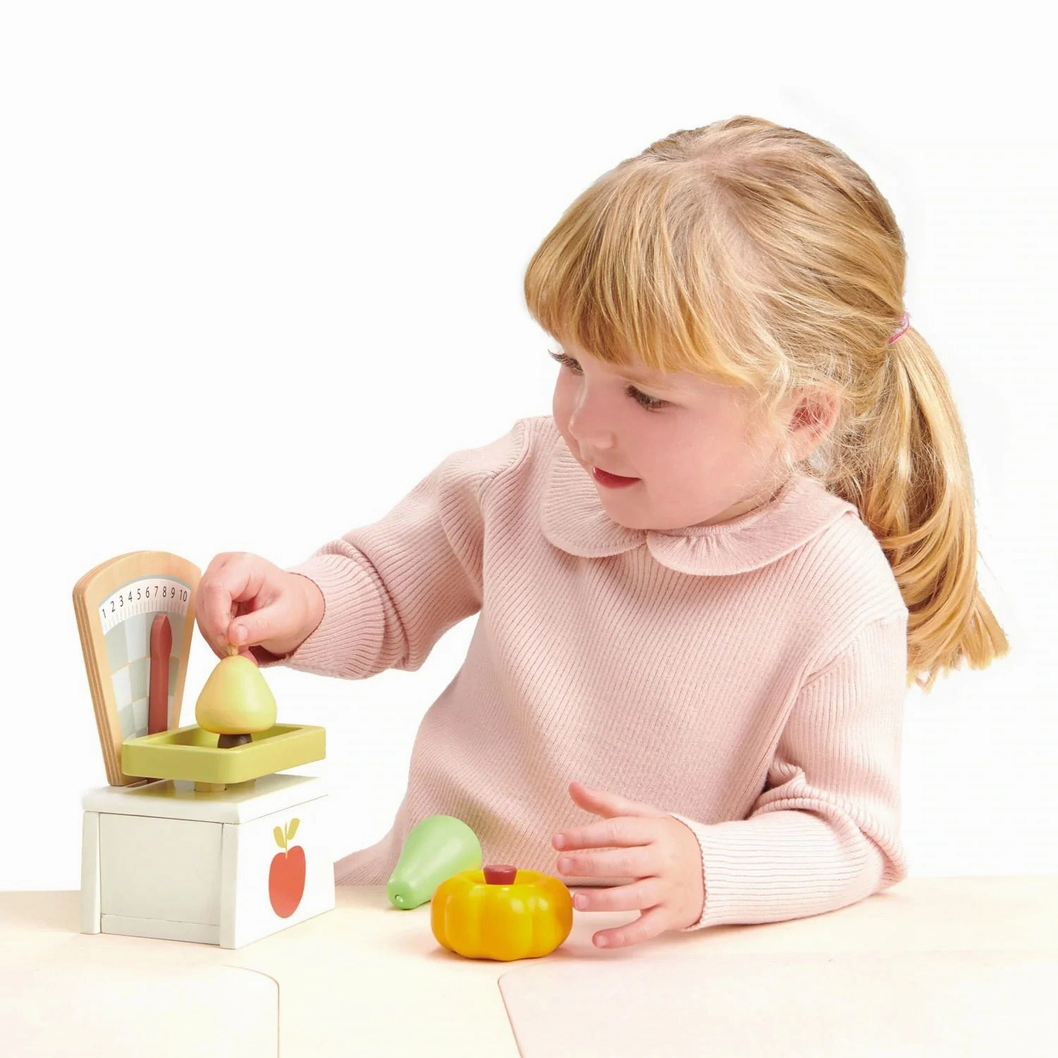 Wooden Play Market Scale Moments of imagination Exploration gear