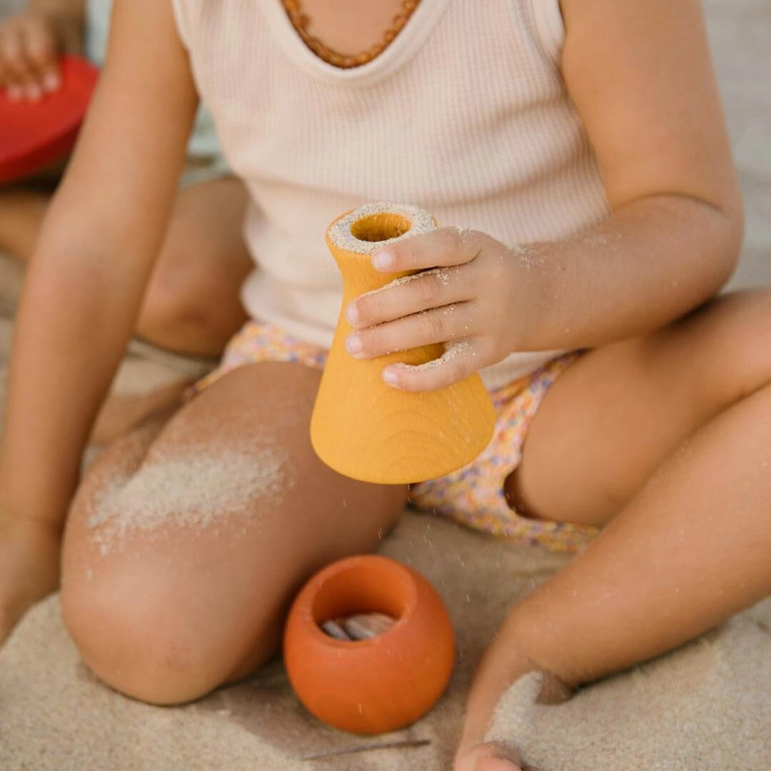 Wooden Rainbow Pots Learn at home Learning through play