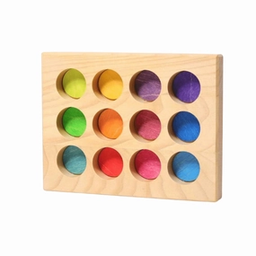 Wooden Rainbow Sorting Board Exploration made fun Learn & grow
