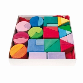Wooden Shape Blocks - Square, Triangle And Circle Preschool minds
