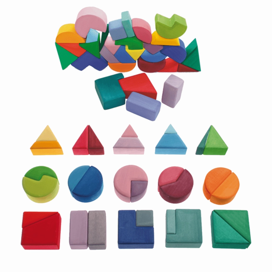 Fun for curious minds Wooden Shape Blocks - Square, Triangle And Circle