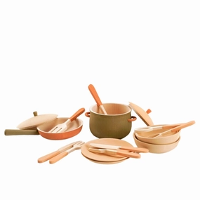 Wooden Tableware Set - Herbal Palette Preschool minds Kids discovery tools