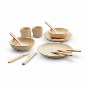 Nurturing minds Tiny thinkers Wooden Tableware Set - Play Dishes